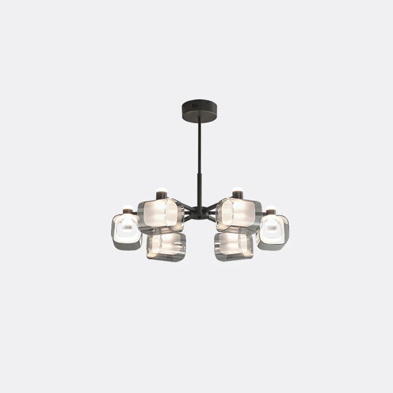 WOMO Hollow Rectangular Glass Chandelier-WM2223 - Image 46