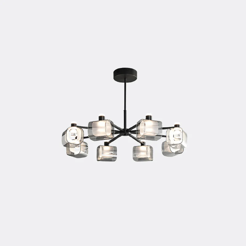 WOMO Hollow Rectangular Glass Chandelier-WM2223 - Image 48