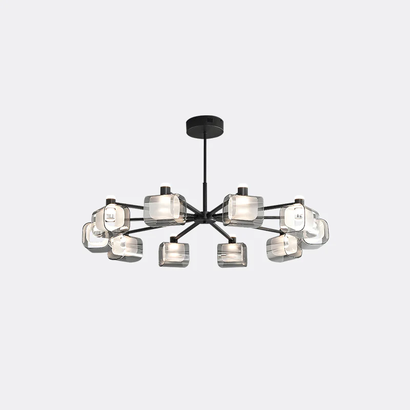WOMO Hollow Rectangular Glass Chandelier-WM2223 - Image 50