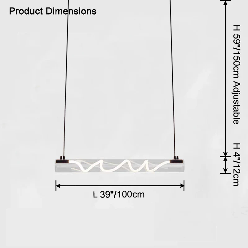 WOMO Rope Led Horizontal Tube Pendant Light-WM2766 - Image 11