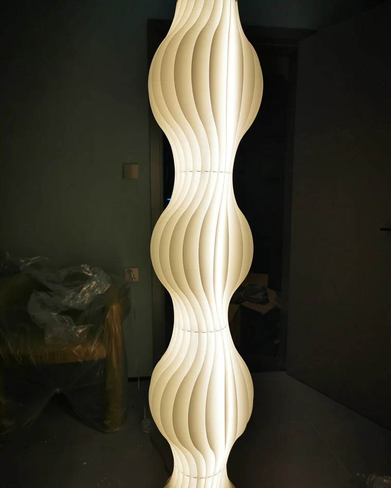 WOMO Wavy Column Floor Lamp with Hue Dimmer-WM7074 - Image 14