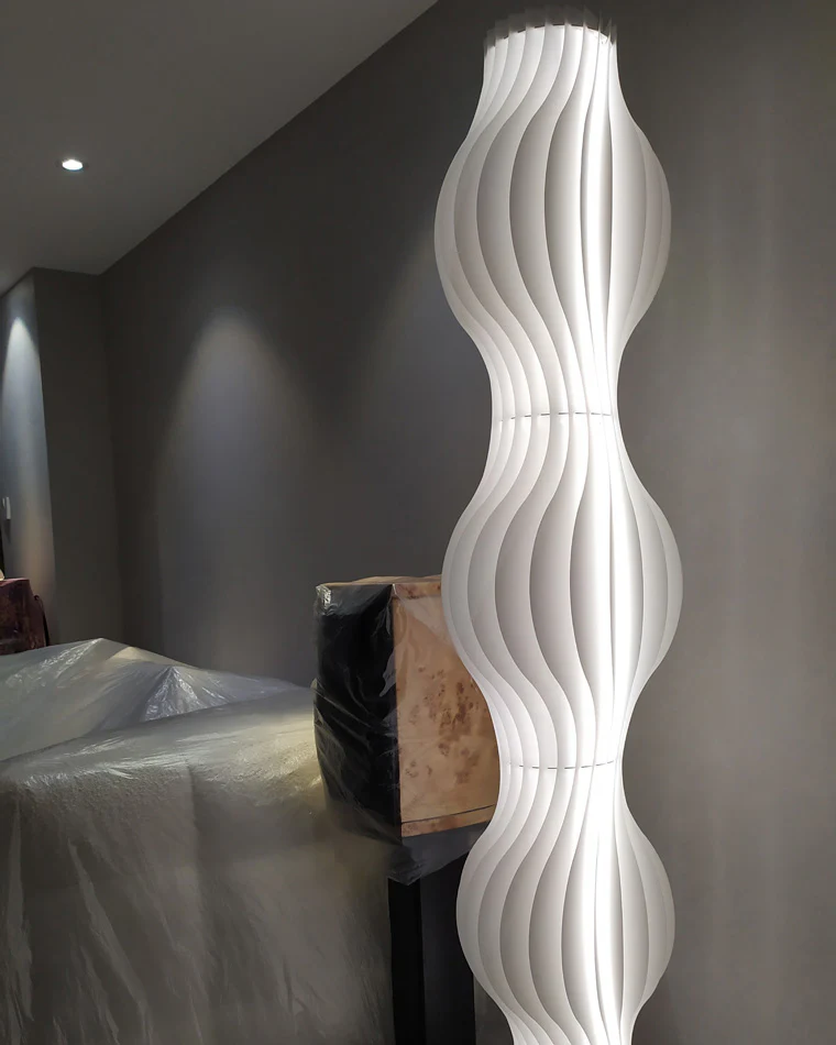 WOMO Wavy Column Floor Lamp with Hue Dimmer-WM7074 - Image 28
