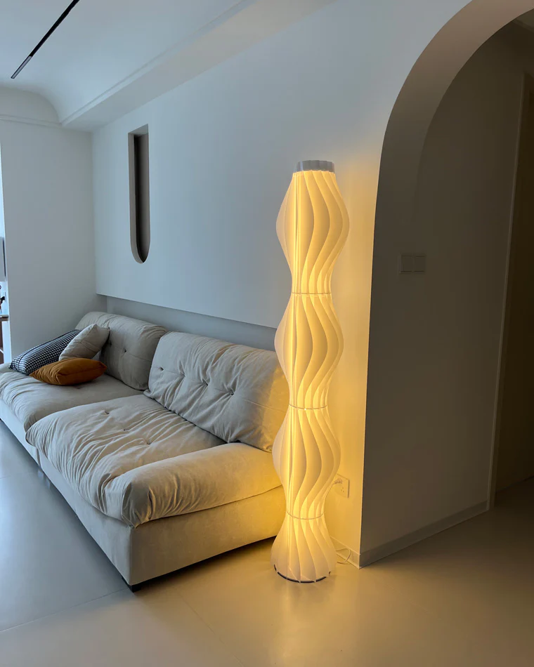 WOMO Wavy Column Floor Lamp with Hue Dimmer-WM7074 - Image 32