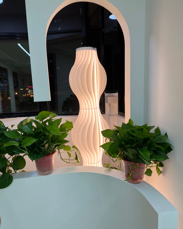 WOMO Wavy Column Floor Lamp with Hue Dimmer-WM7074 - Image 48