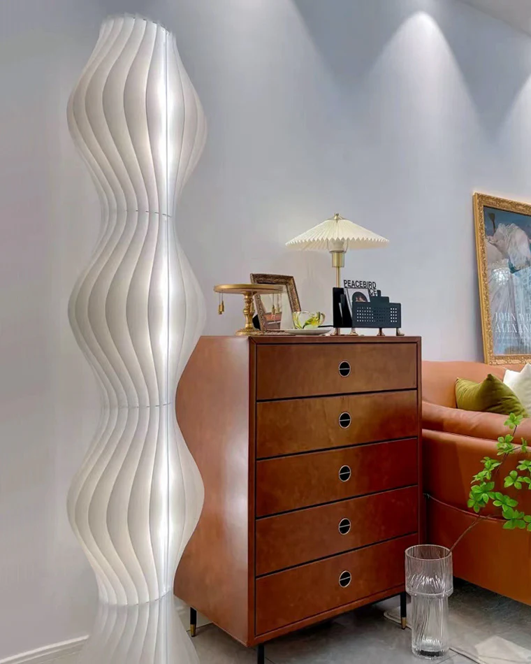 WOMO Wavy Column Floor Lamp with Hue Dimmer-WM7074 - Image 56