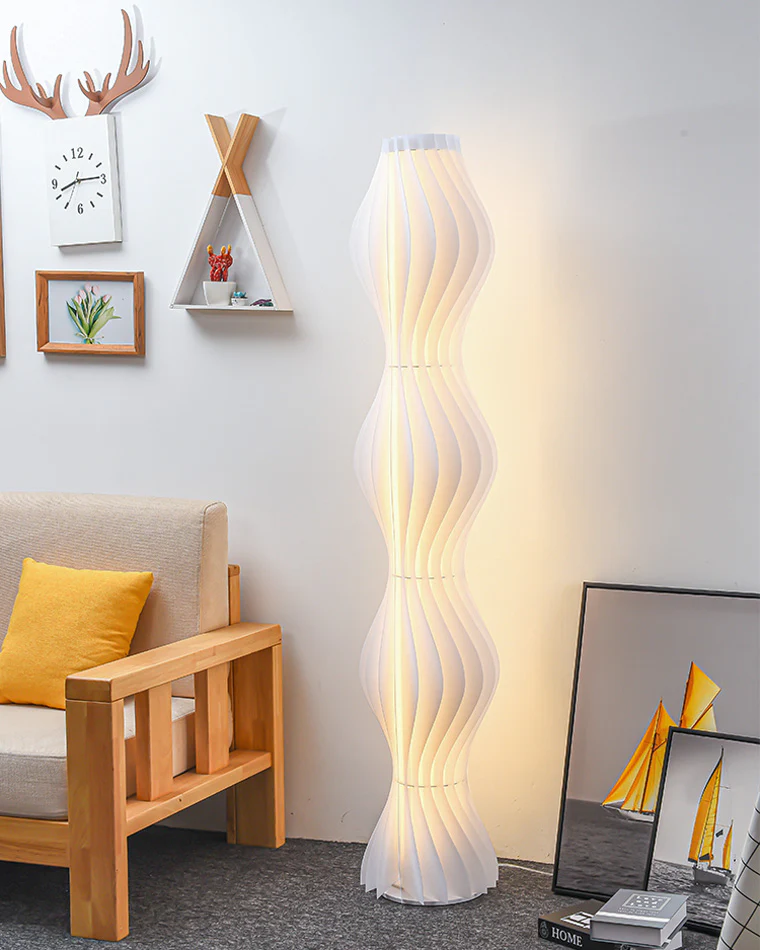 WOMO Wavy Column Floor Lamp with Hue Dimmer-WM7074 - Image 68