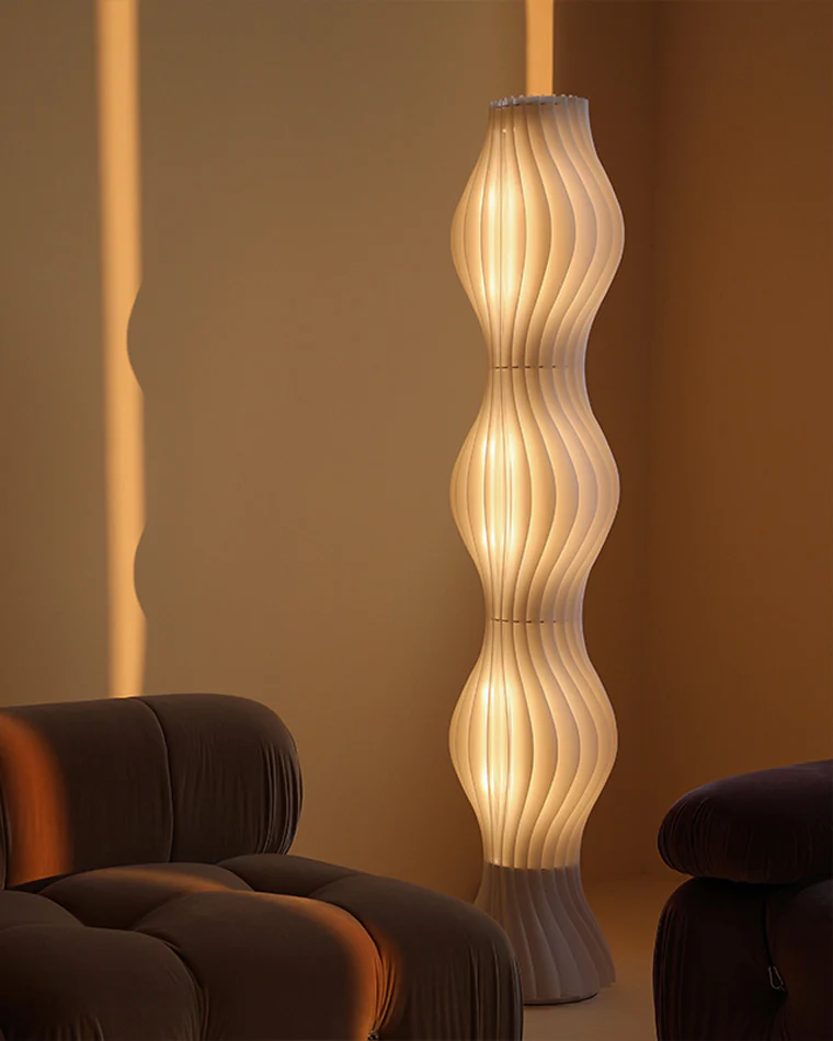 WOMO Wavy Column Floor Lamp with Hue Dimmer-WM7074 - Image 75