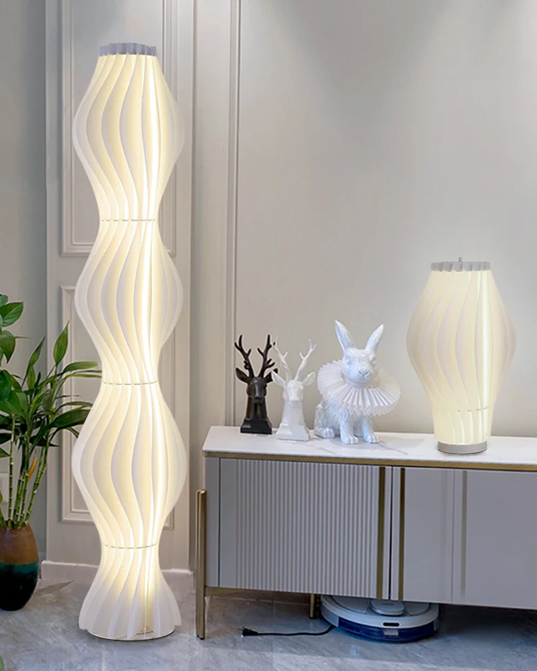 WOMO Wavy Column Floor Lamp with Hue Dimmer-WM7074 - Image 76