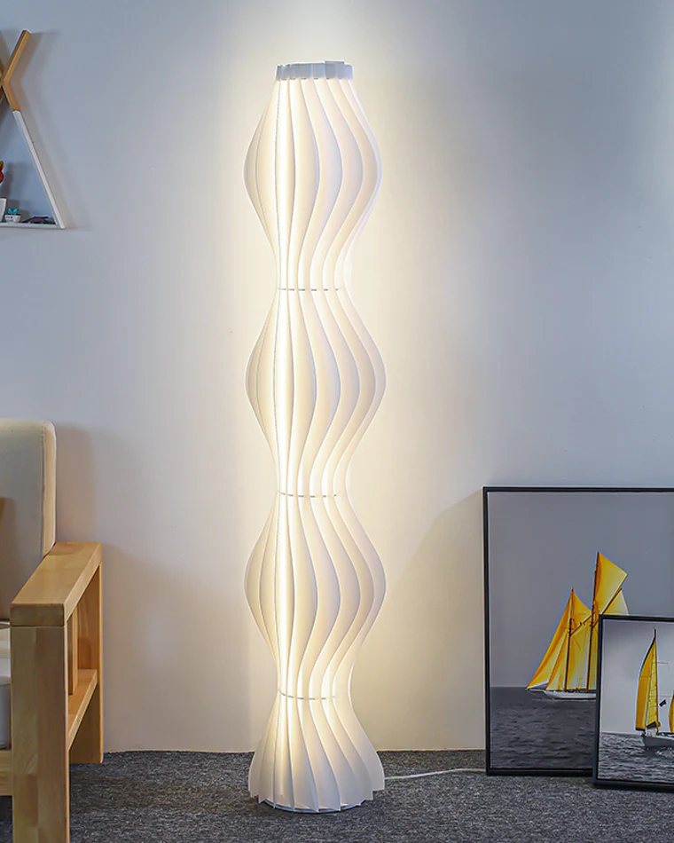 WOMO Wavy Column Floor Lamp with Hue Dimmer-WM7074 - Image 77