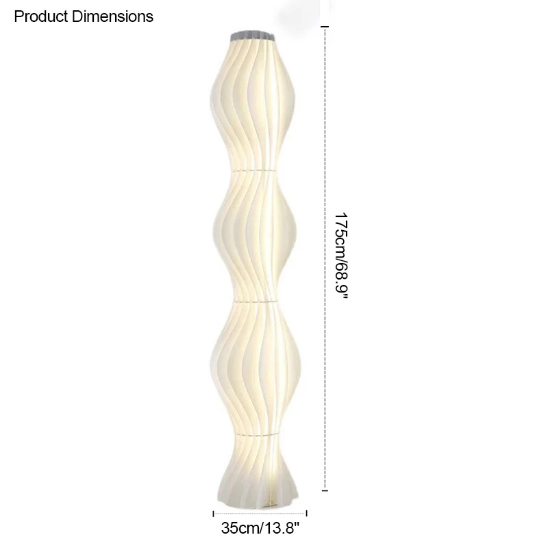 WOMO Wavy Column Floor Lamp with Hue Dimmer-WM7074 - Image 85