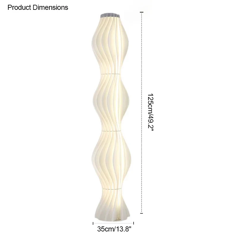 WOMO Wavy Column Floor Lamp with Hue Dimmer-WM7074 - Image 89