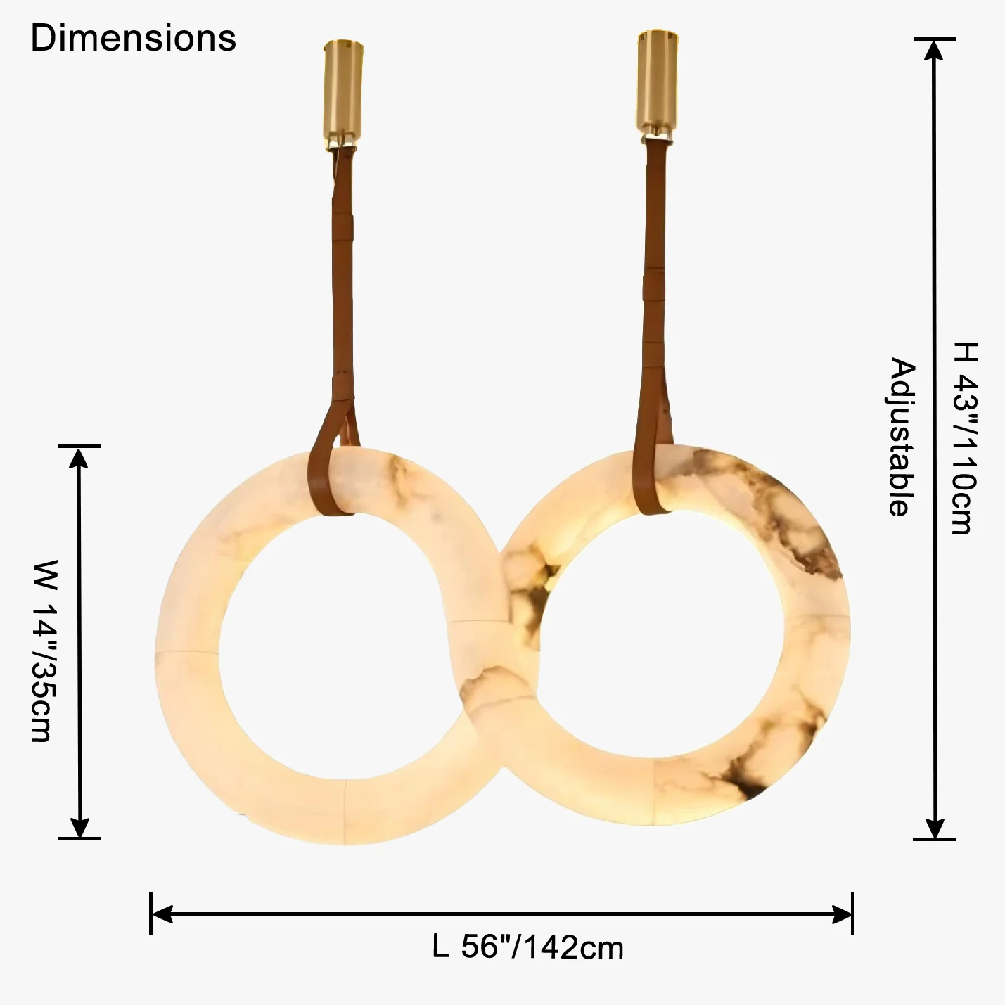 WOMO Infinity Alabaster Chandelier-WM2887 - Image 6
