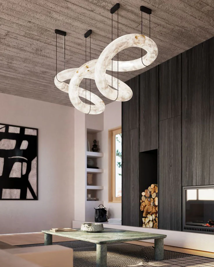 WOMO Infinity Large Alabaster Chandelier-WM2883 - Image 3