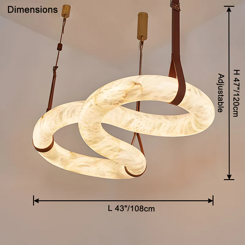 WOMO Infinity Alabaster Chandelier-WM2886 - Image 8