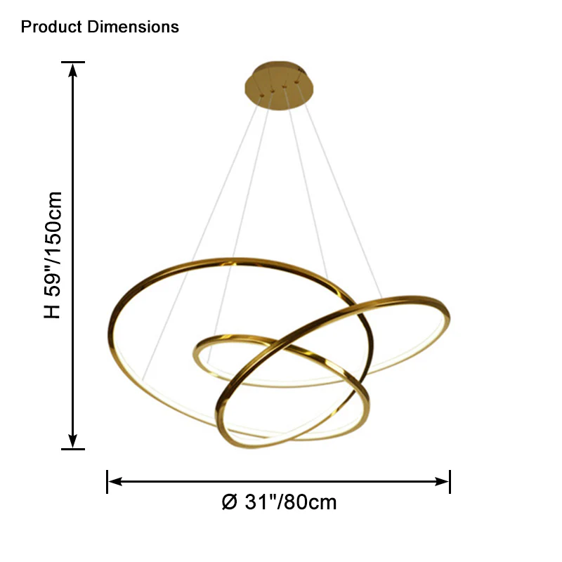 WOMO Infinity Led Chandelier-WM2462 - Image 12