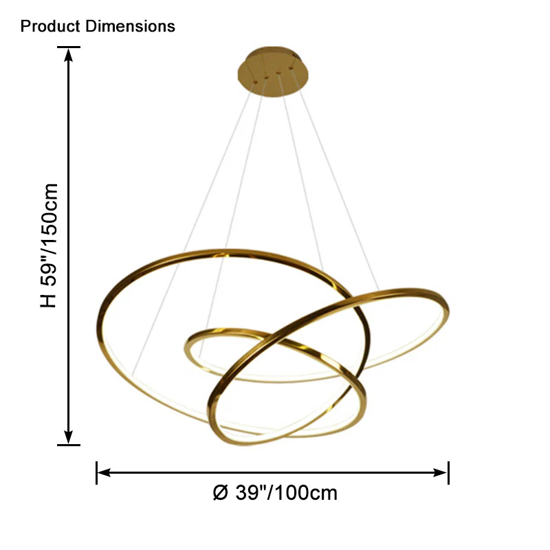 WOMO Infinity Led Chandelier-WM2462 - Image 14