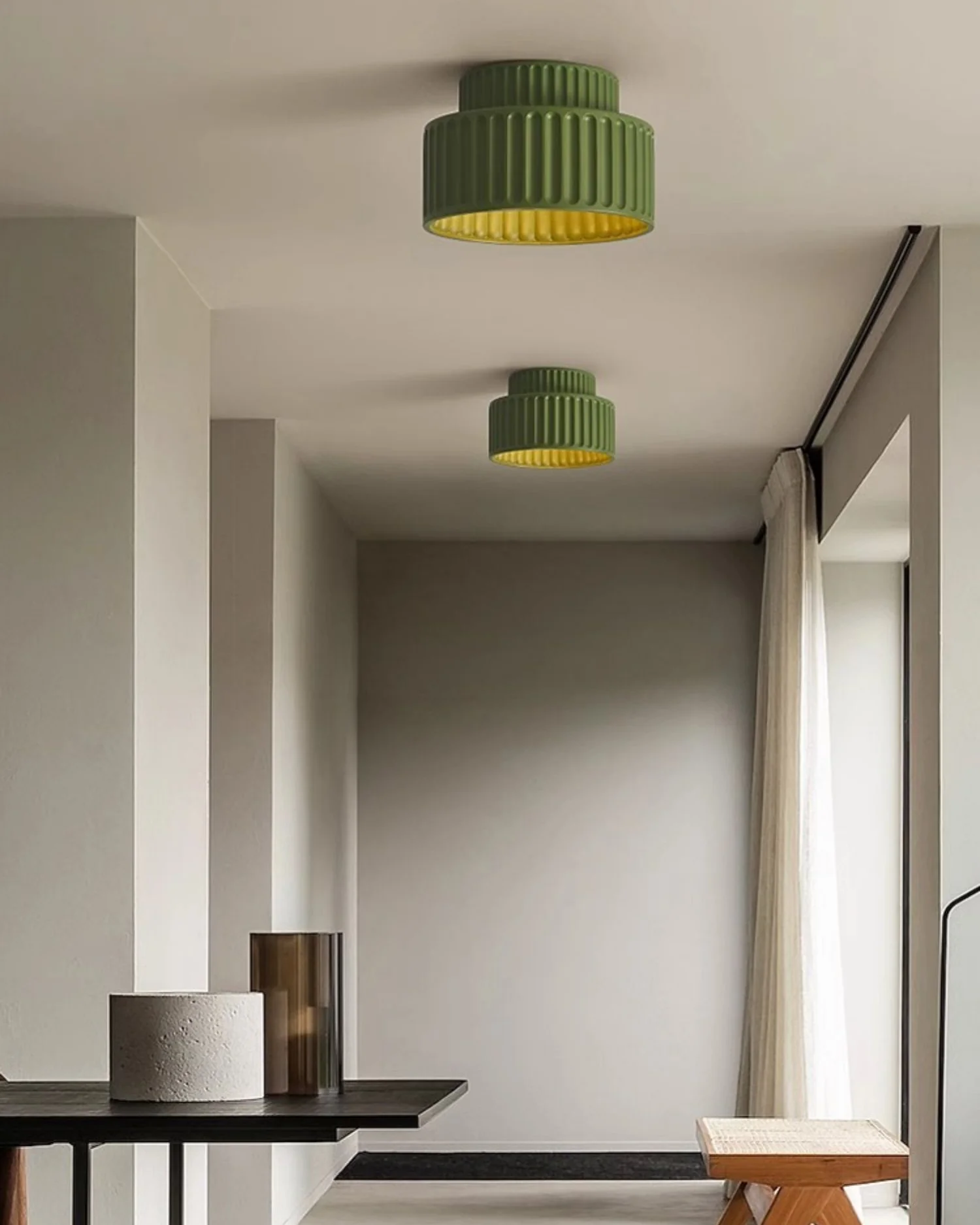 WOMO Japandi Drum Ceiling Light-WM1148 - Image 6