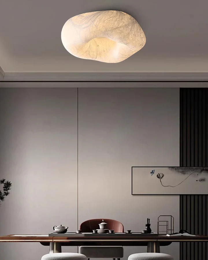 WOMO Japandi Silk Flush Mount Ceiling Light-WM1144 - Image 15