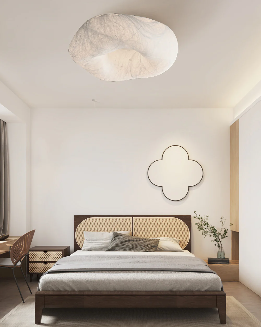 WOMO Japandi Silk Flush Mount Ceiling Light-WM1144 - Image 19