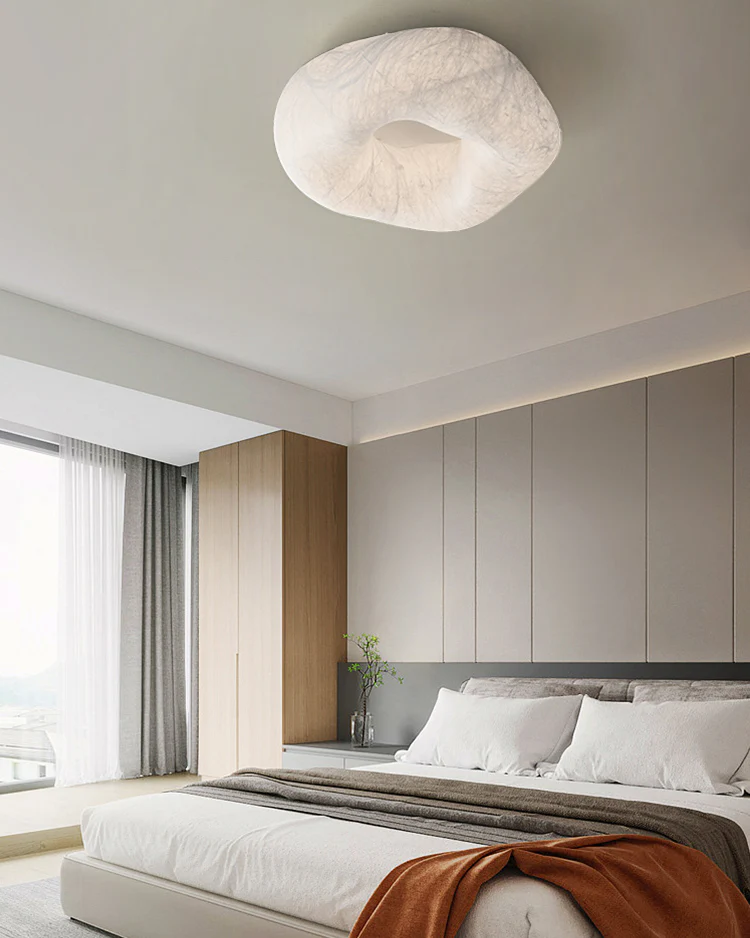 WOMO Japandi Silk Flush Mount Ceiling Light-WM1144 - Image 3