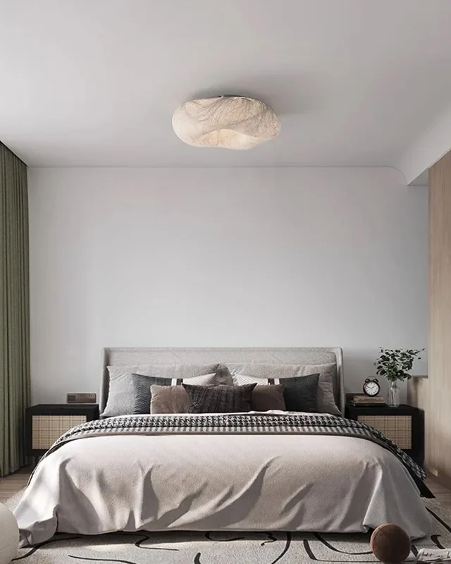WOMO Japandi Silk Flush Mount Ceiling Light-WM1144 - Image 7
