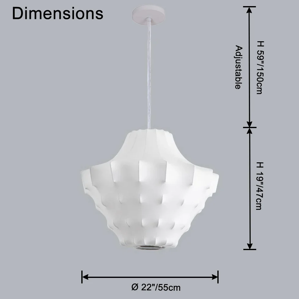 WOMO Japandi Silk Pendant Light-WM2950 - Image 12