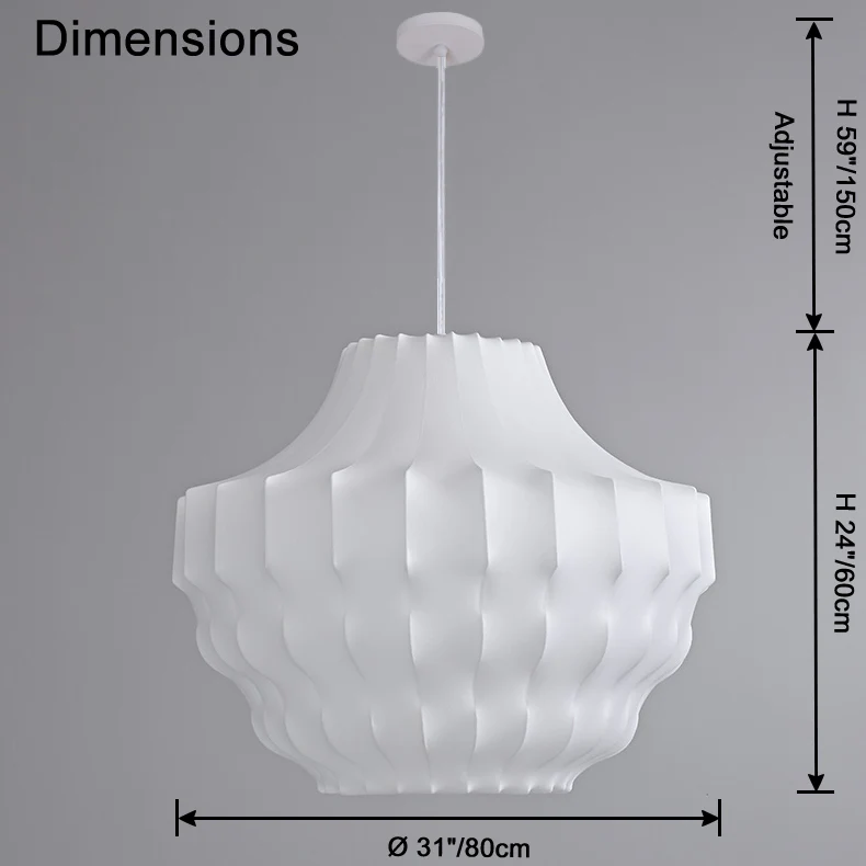 WOMO Japandi Silk Pendant Light-WM2950 - Image 14