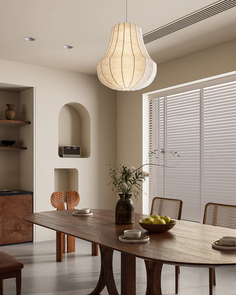 WOMO Japandi Silk Pendant Light-WM2953 - Image 2