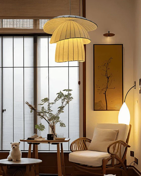 WOMO Japandi Coir Silk Pendant Light-WM2963 - Image 5