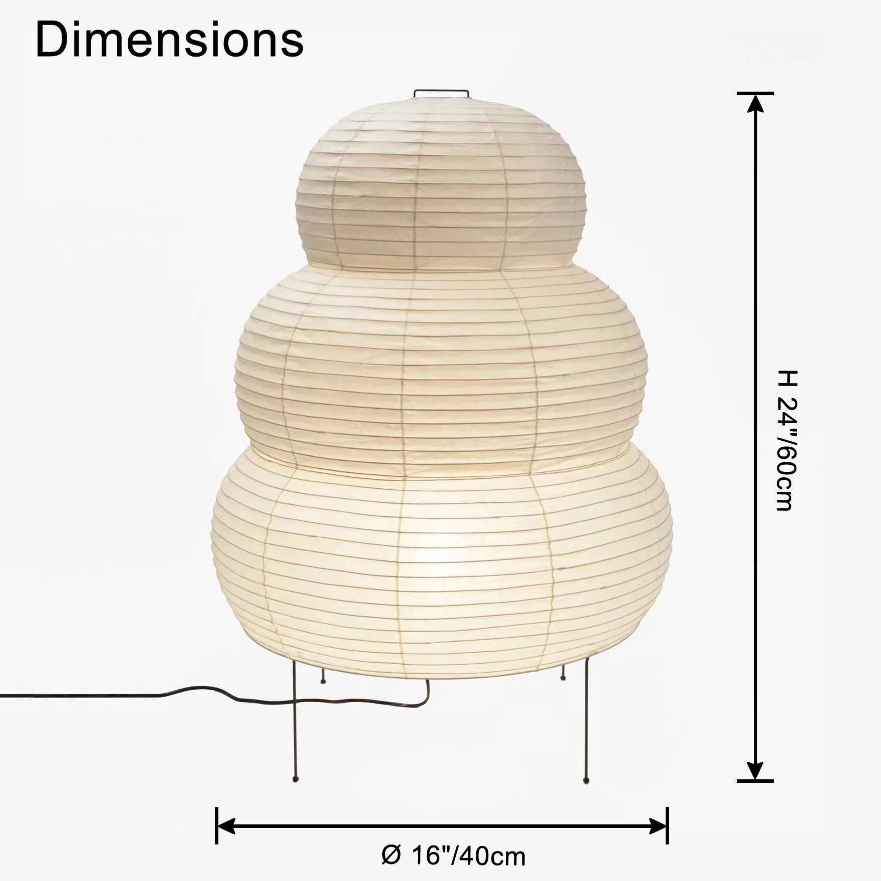 WOMO Lantern Fabric Floor Lamp-WM7091 - Image 23