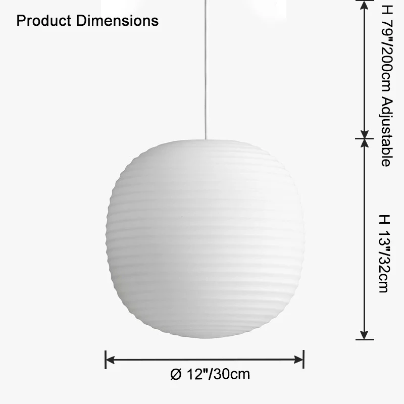 WOMO Lantern Ribbed Milk Glass Pendant Light-WM2676 - Image 18