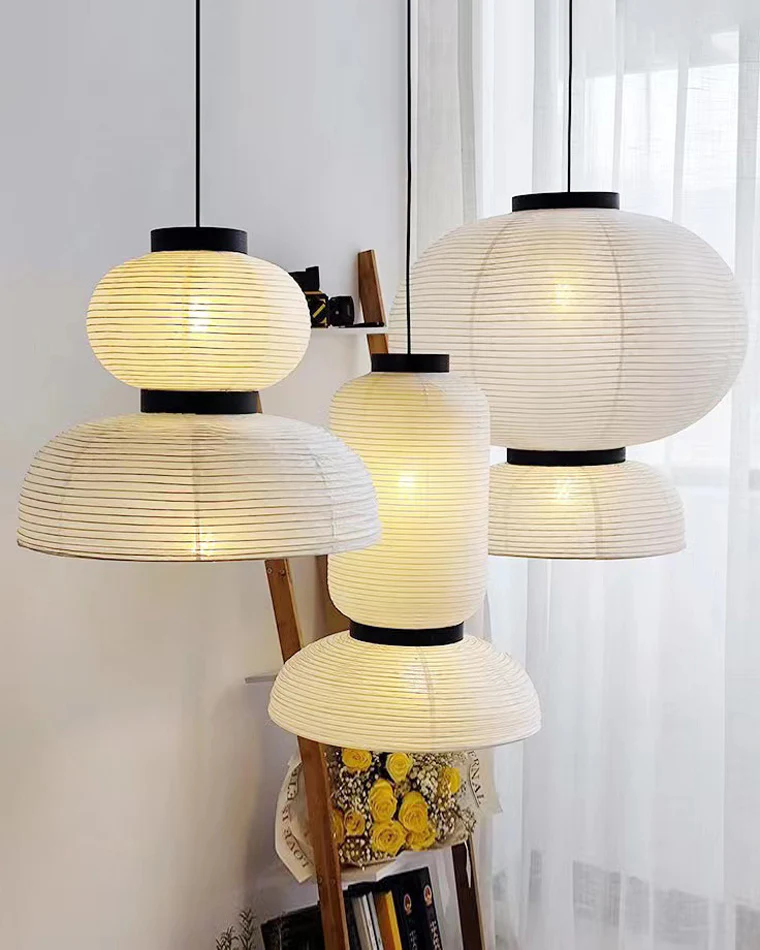 WOMO Lantern Silk Pendant Light-WM2472 - Image 11