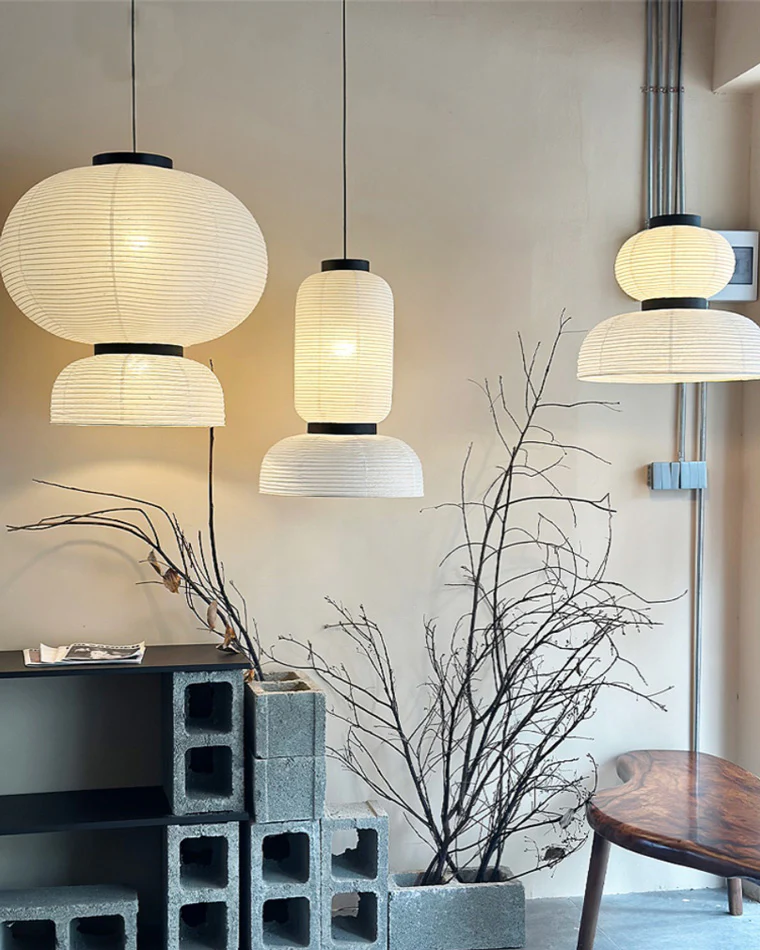 WOMO Lantern Silk Pendant Light-WM2472 - Image 12