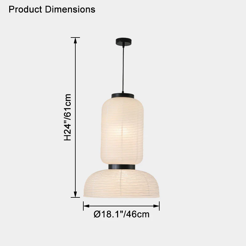 WOMO Lantern Silk Pendant Light-WM2472 - Image 19