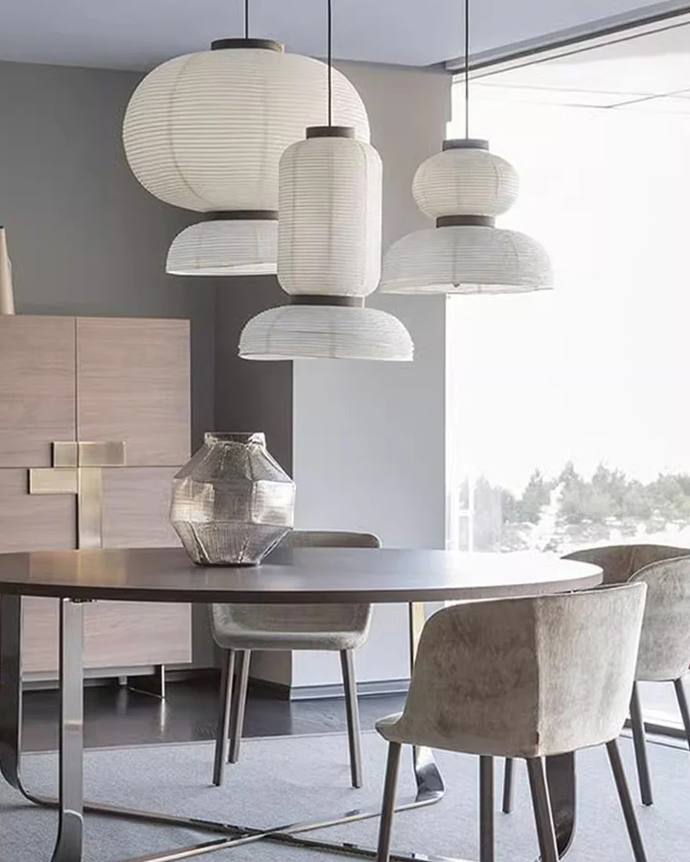 WOMO Lantern Silk Pendant Light-WM2472 - Image 3