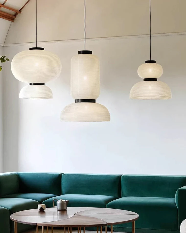 WOMO Lantern Silk Pendant Light-WM2472 - Image 4