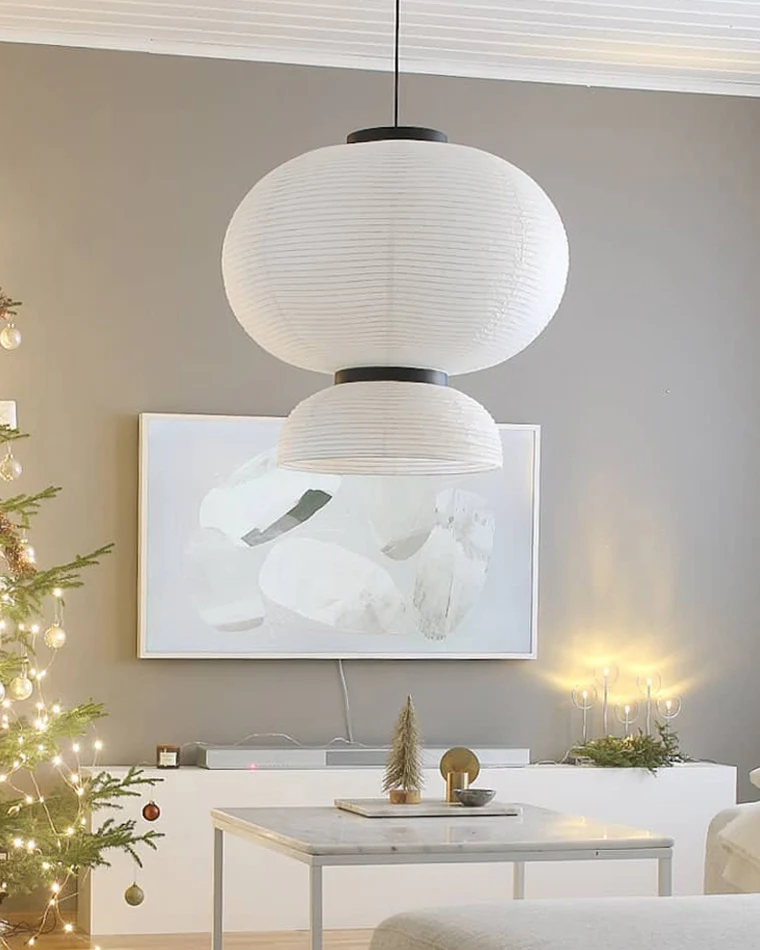 WOMO Lantern Silk Pendant Light-WM2472 - Image 6