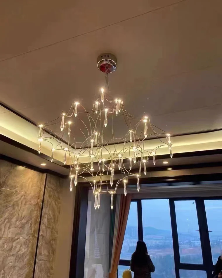 WOMO Large Sculptural Crystal Chandelier-WM2201 - Image 11