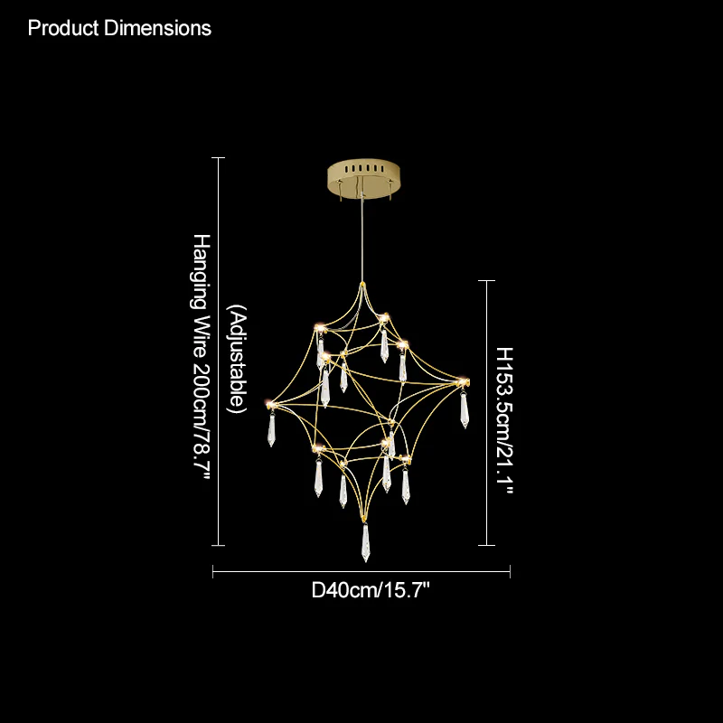 WOMO Large Sculptural Crystal Chandelier-WM2201 - Image 111