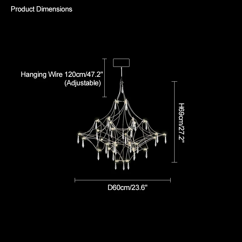 WOMO Large Sculptural Crystal Chandelier-WM2201 - Image 113