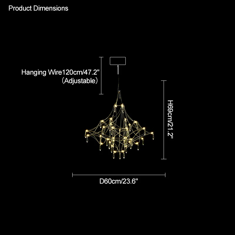 WOMO Large Sculptural Crystal Chandelier-WM2201 - Image 115