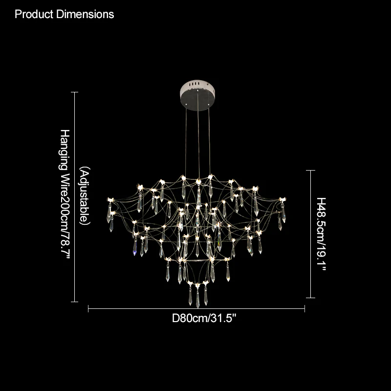 WOMO Large Sculptural Crystal Chandelier-WM2201 - Image 117