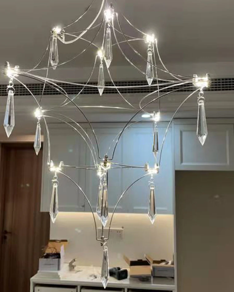 WOMO Large Sculptural Crystal Chandelier-WM2201 - Image 16