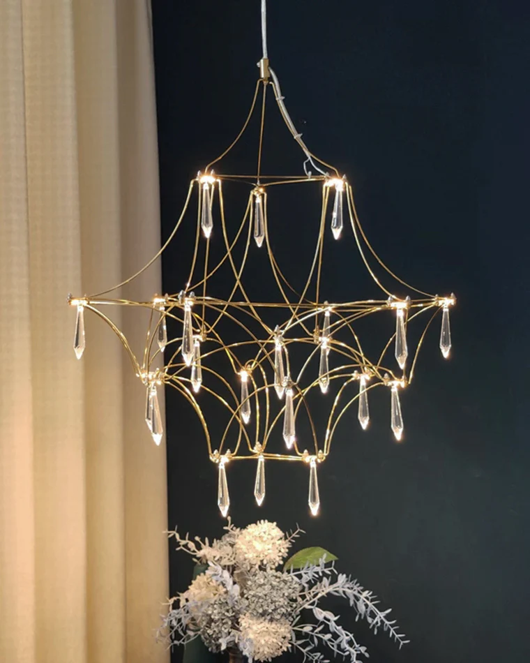 WOMO Large Sculptural Crystal Chandelier-WM2201 - Image 32