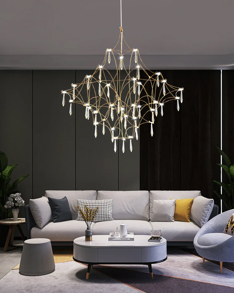 WOMO Large Sculptural Crystal Chandelier-WM2201 - Image 4