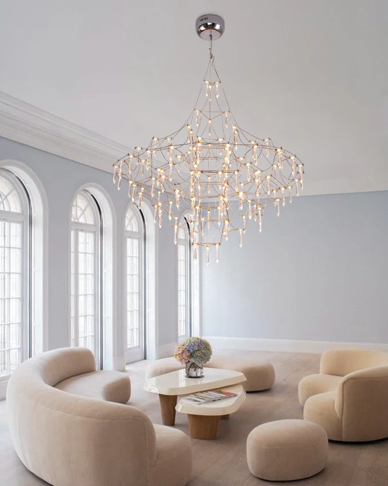 WOMO Large Sculptural Crystal Chandelier-WM2201 - Image 78