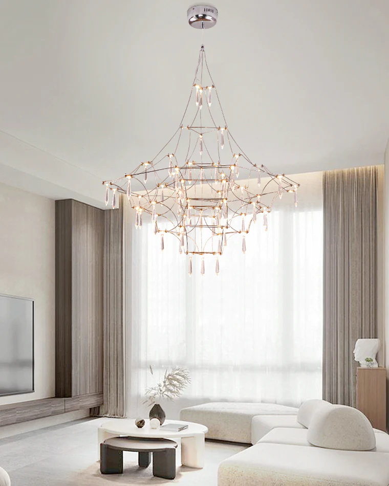 WOMO Large Sculptural Crystal Chandelier-WM2201 - Image 79