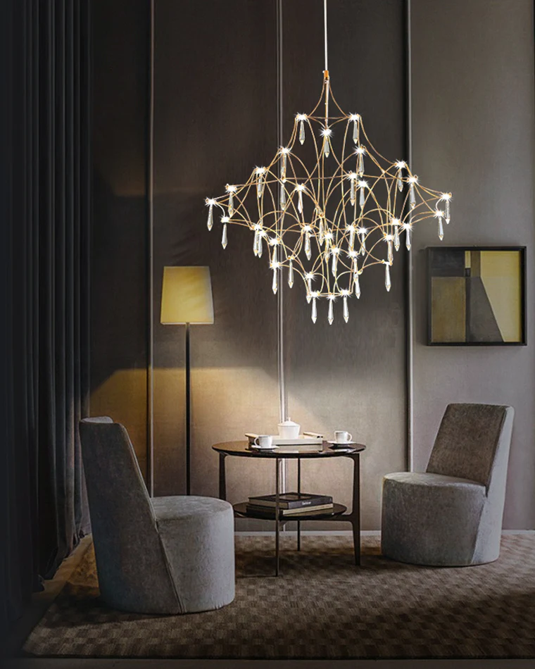 WOMO Large Sculptural Crystal Chandelier-WM2201 - Image 80