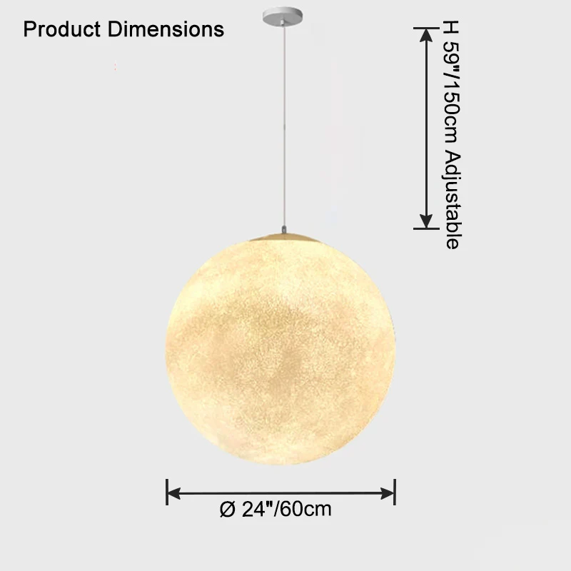 WOMO Globe Moon Large Pendant Light-WM2703 - Image 20