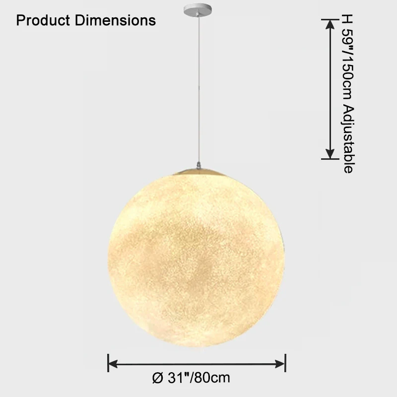 WOMO Globe Moon Large Pendant Light-WM2703 - Image 22